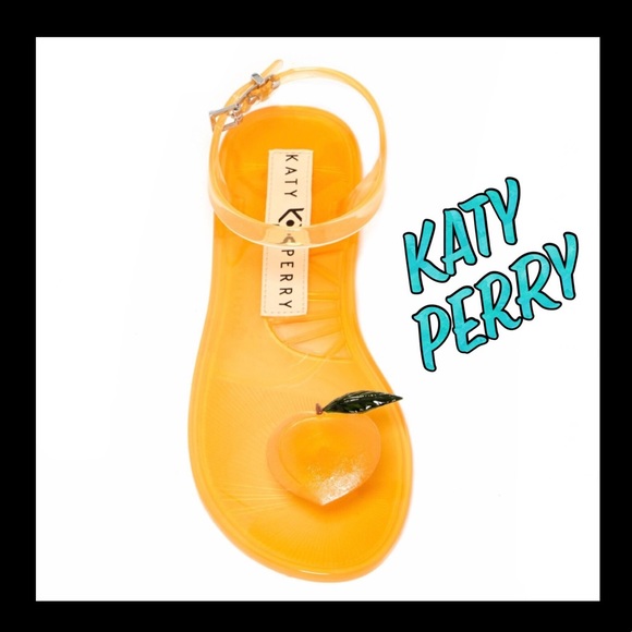 🍑NWT🍑Katy Perry Peach novelty jelly sandals - Picture 1 of 8